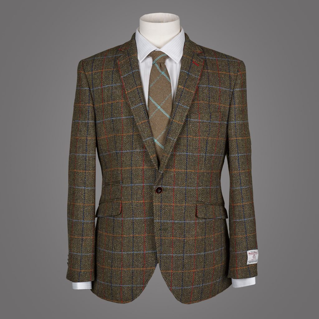 checked tweed coat